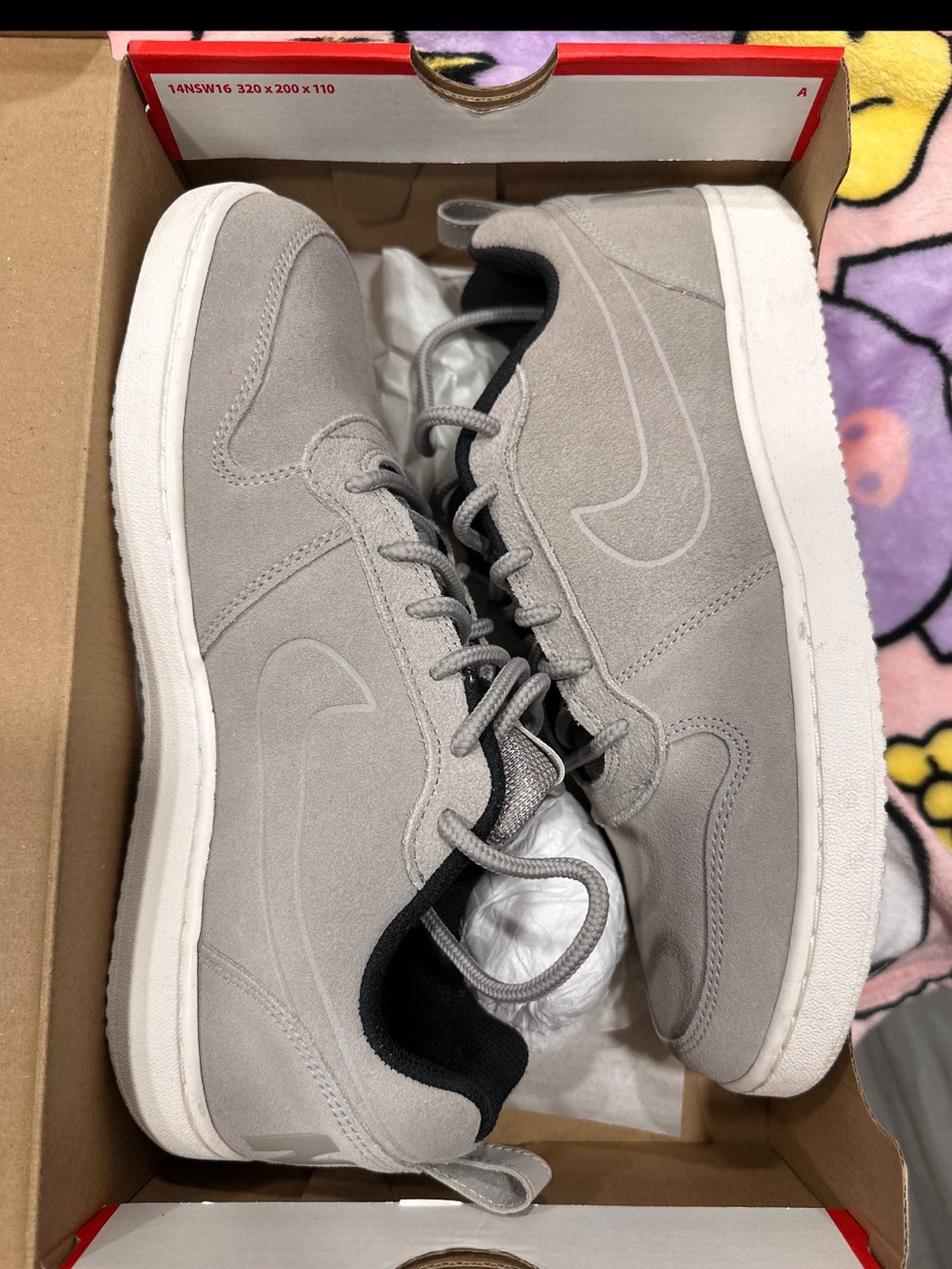 Nike Gray Suede Low-Top Sneakers